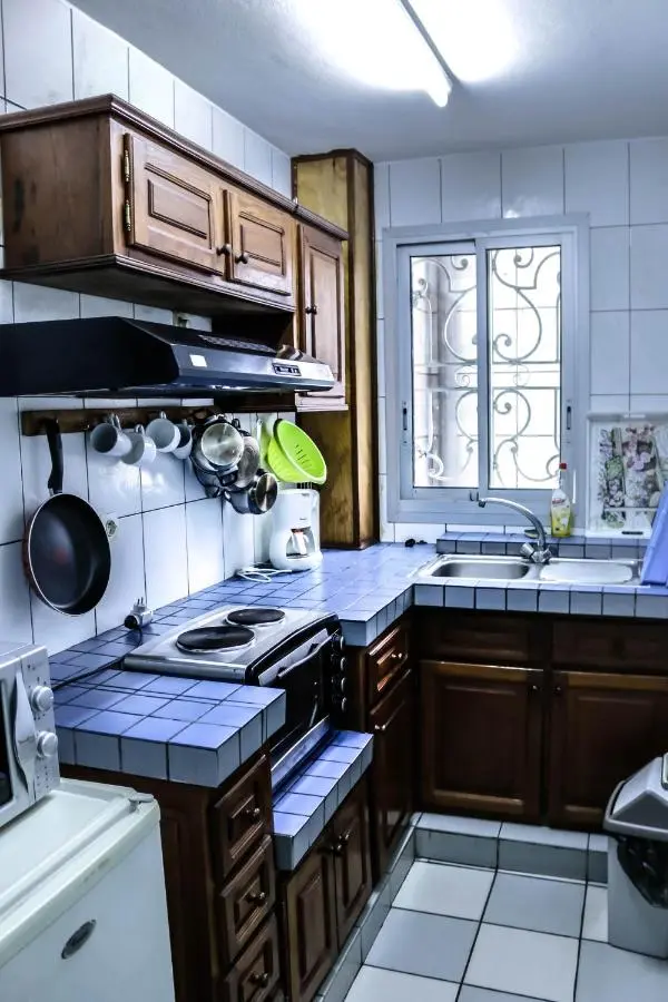 Cuisine équipée de l'appartement